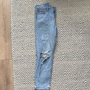 Levi’s Classic Light Blue Distressed Wedgie Jeans
